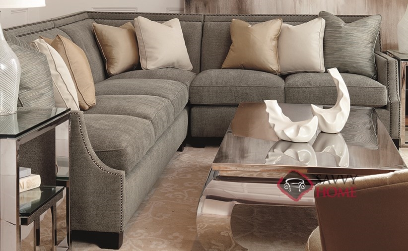 Franco By Bernhardt Interiors Fabric Stationary True Sectional Bernhardt Interiors Franco True Sectional Roomshot