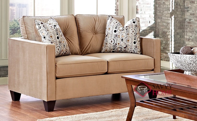 Bristol Fabric Stationary Loveseat by Savvy is Fully Customizable by