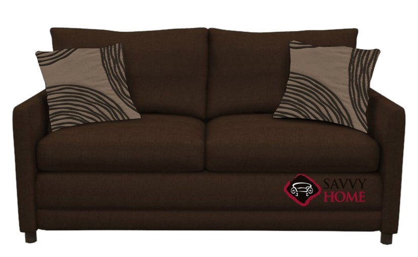 QuickShip 200 Fabric Sleeper Sofas Full in Stoked Chocolate by Stanton