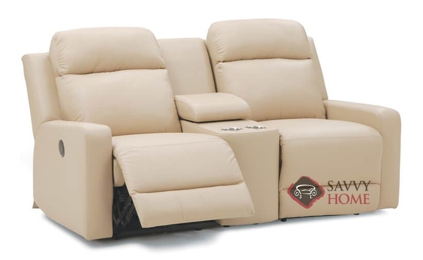Forest Hill Leather Reclining Loveseat, Power Reclining Leather Loveseat