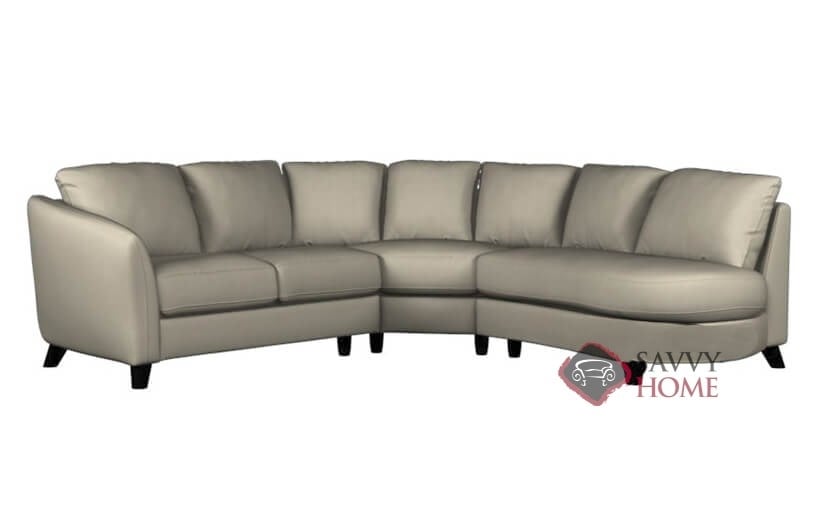 Leather Stationary Chaise Sectional, Large Leather Sectional Sofas With Chaise