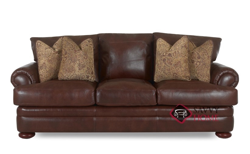 Montezuma Leather Stationary Sofa By