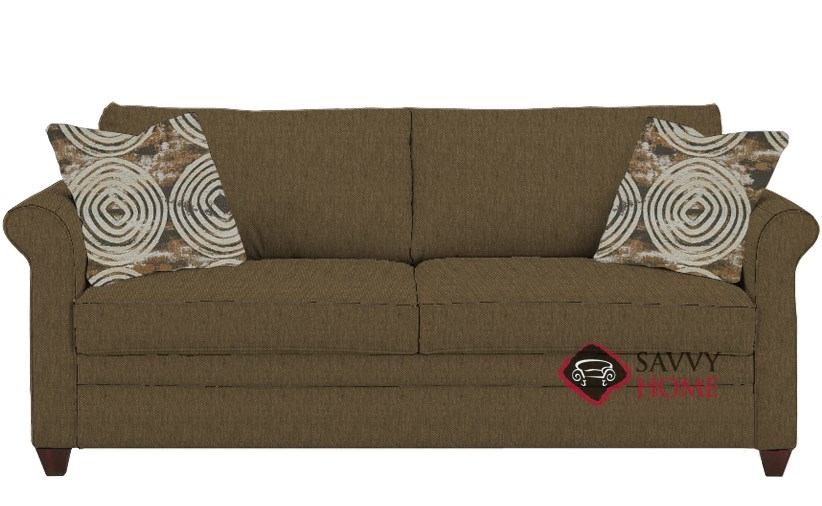 Quick Ship Denver Fabric Sleeper Sofas Queen In Incline Cocoa By Denver Queen Sleeper Sofa In Incline Cocoa