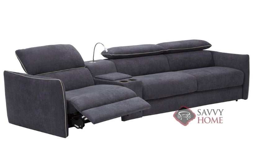 Umbria B995 Leather Reclining Sofa By, Curved Leather Sofa Recliner