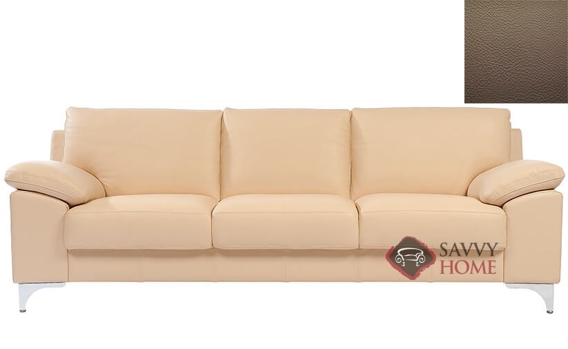 Luonto Leather Stationary Sofa, Quick Ship Leather Sofa