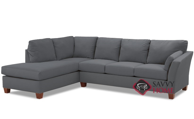 Quick Ship Sienna Fabric Sleeper Sofas Chaise Sectional In Sienna Chaise Sectional Sleeper Sofa In Microsuede Charcoal