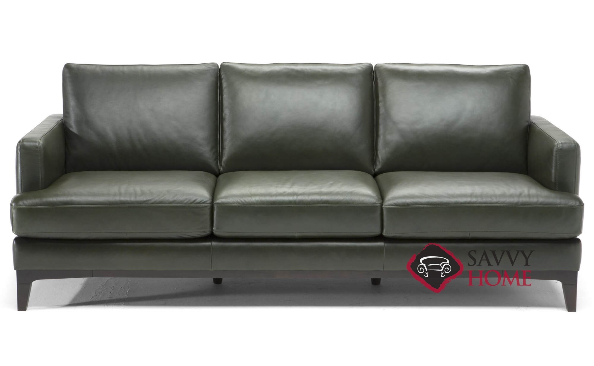 Bevera Leather Stationary Sofa By
