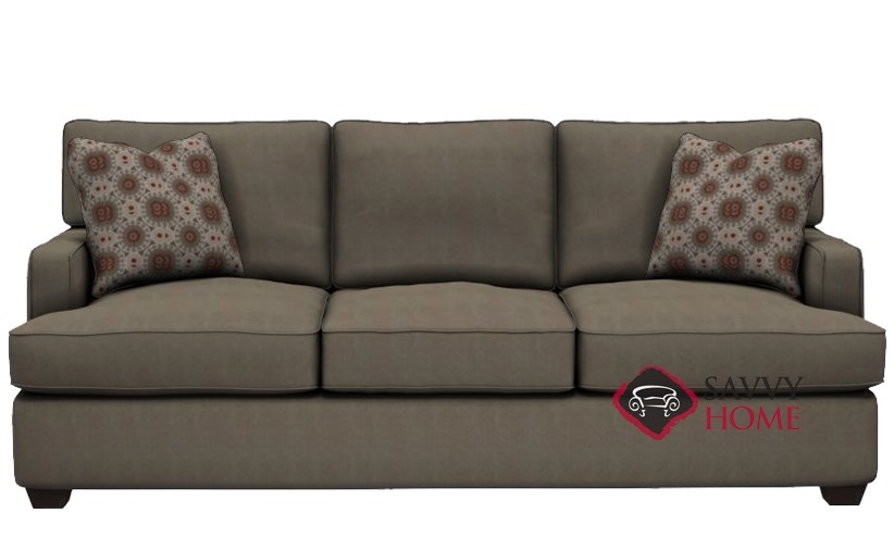 Quick Ship Lincoln Fabric Sleeper Sofas Queen In Microsuede Lincoln Queen Sleeper Shown In Microsuede Cuccino