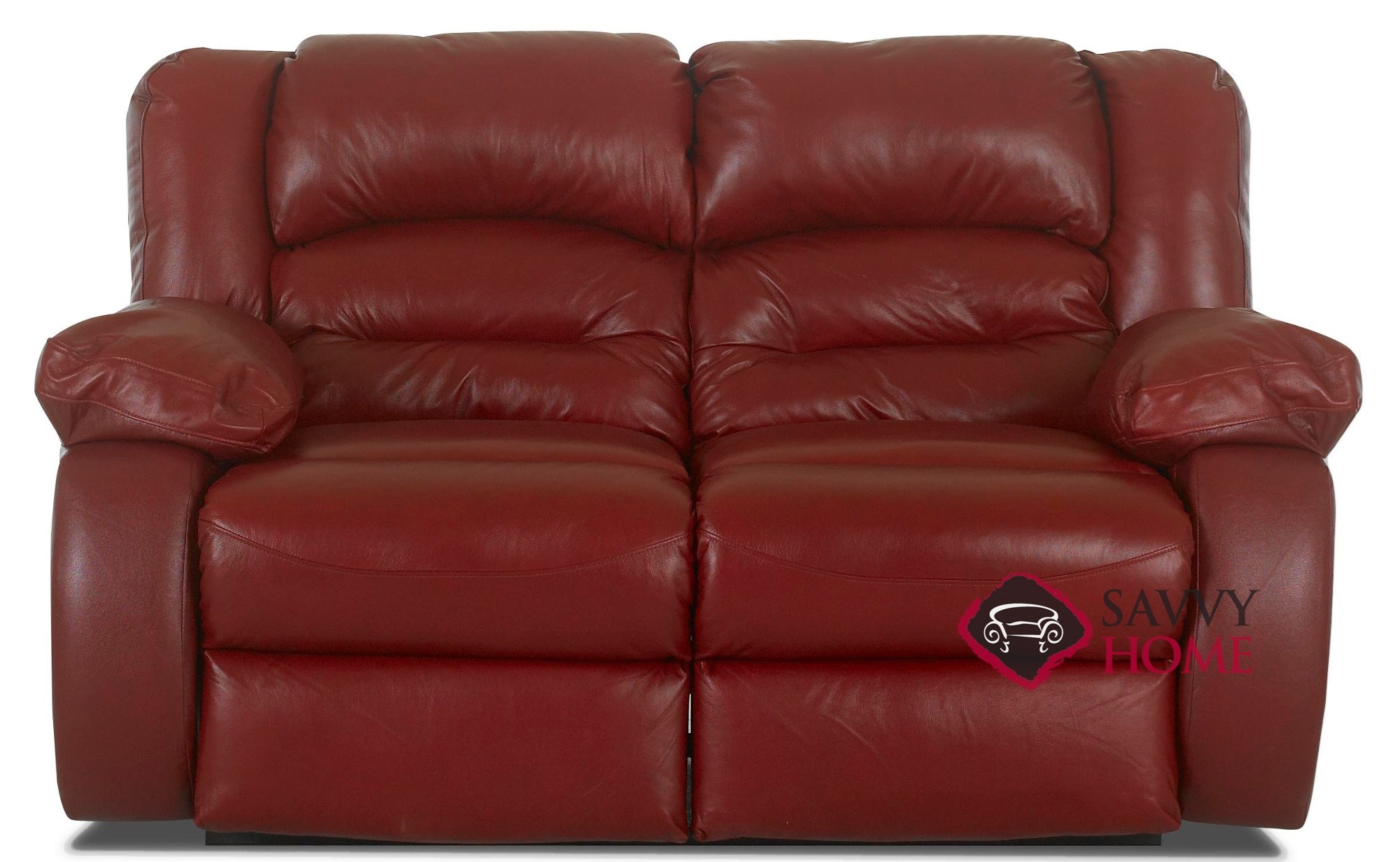 Augusta Leather Reclining Loveseat By, Red Leather Love Seat