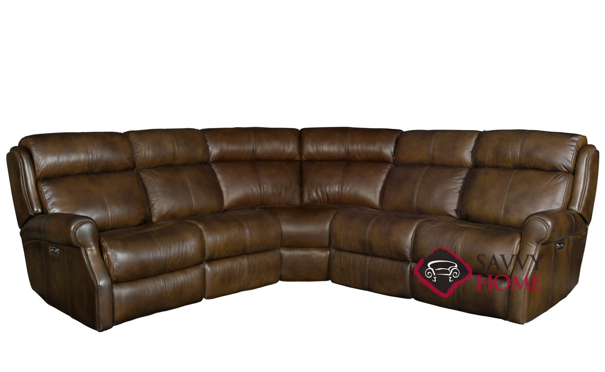 Quick Ship Mcgwire By Bernhardt Leather Reclining True Sectional In By Bernhardt With Fast Shipping Savvyhomestore Com