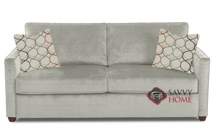 QuickShip Kirkland Fabric Sleeper Sofas Queen in Empire Dove by Savvy