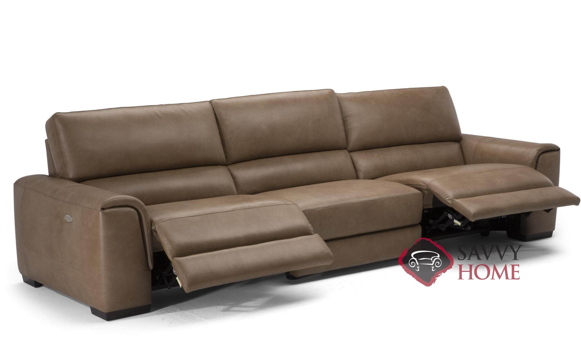 Ozio B969 D00 001 D02 Extra Large Power Reclining Leather Sofa By Natuzzi