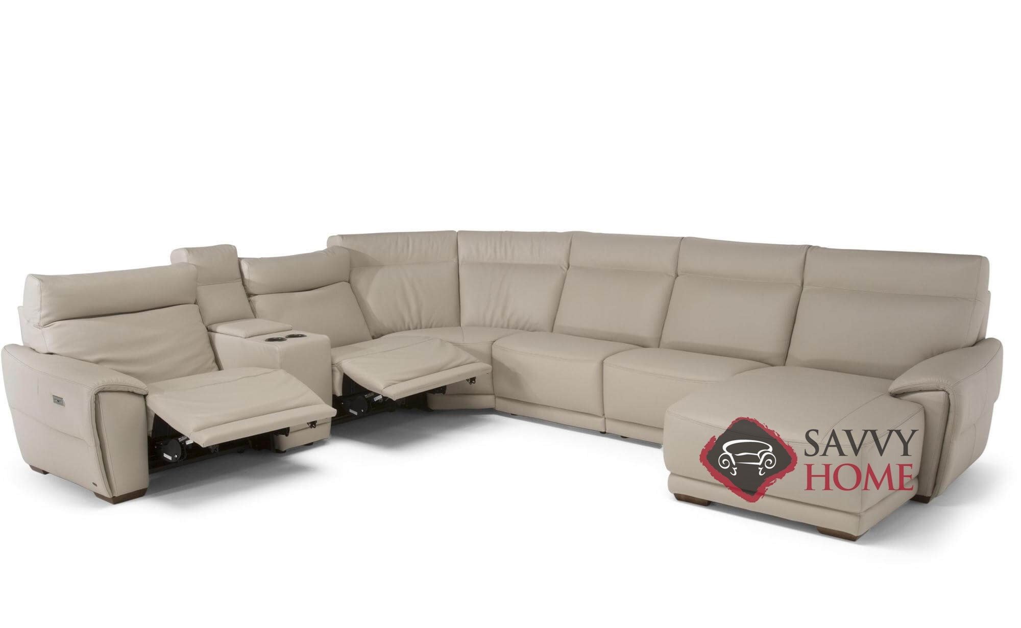 Rispetto C048 Leather Reclining True, Power Reclining Leather Sectional