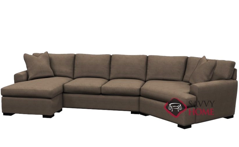 Fabric Sleeper Sofas Chaise Sectional, Curved Sectional Sofa Leather