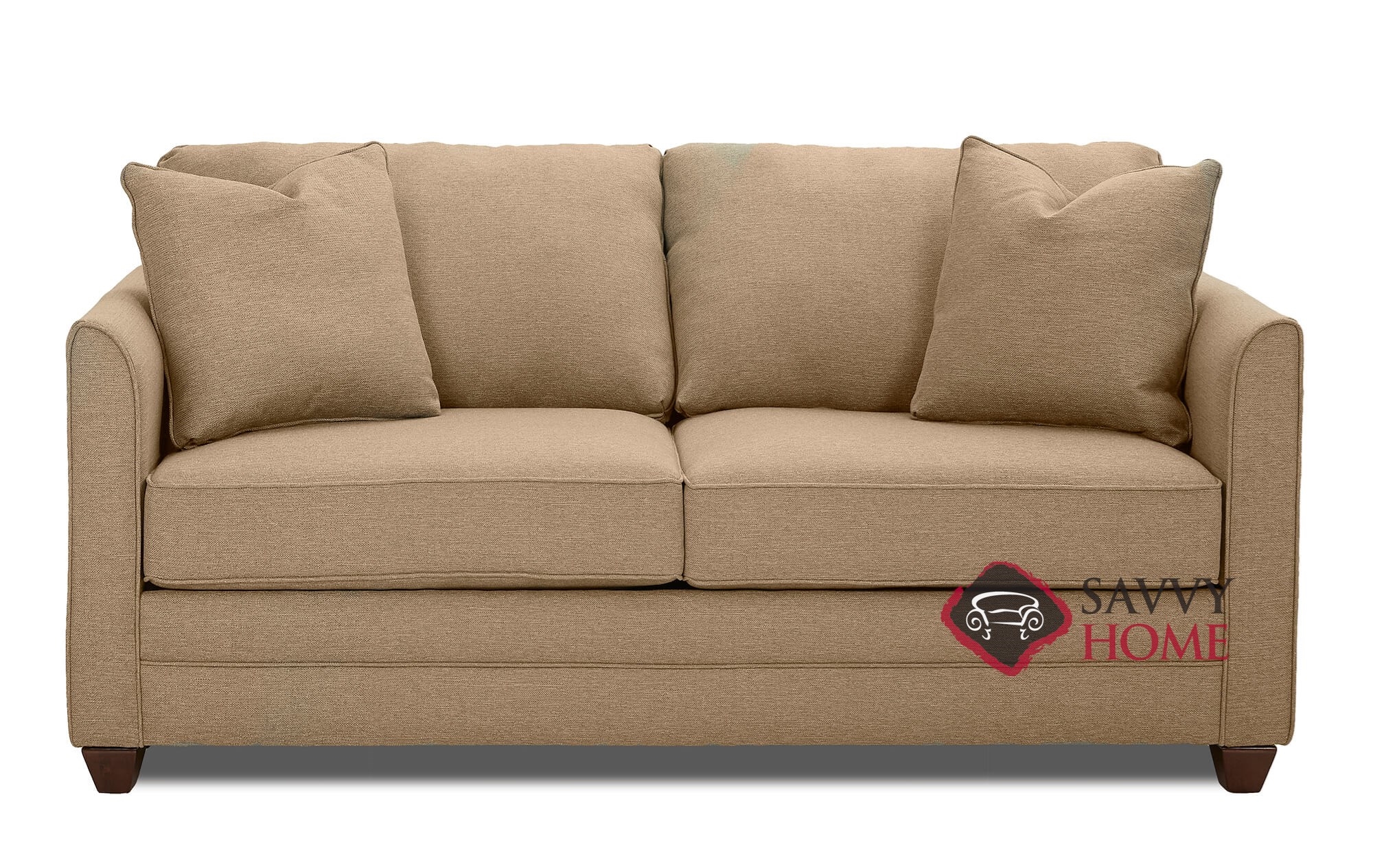 QuickShip Valencia Fabric Sleeper Sofas Full in Max Flax by Savvy with