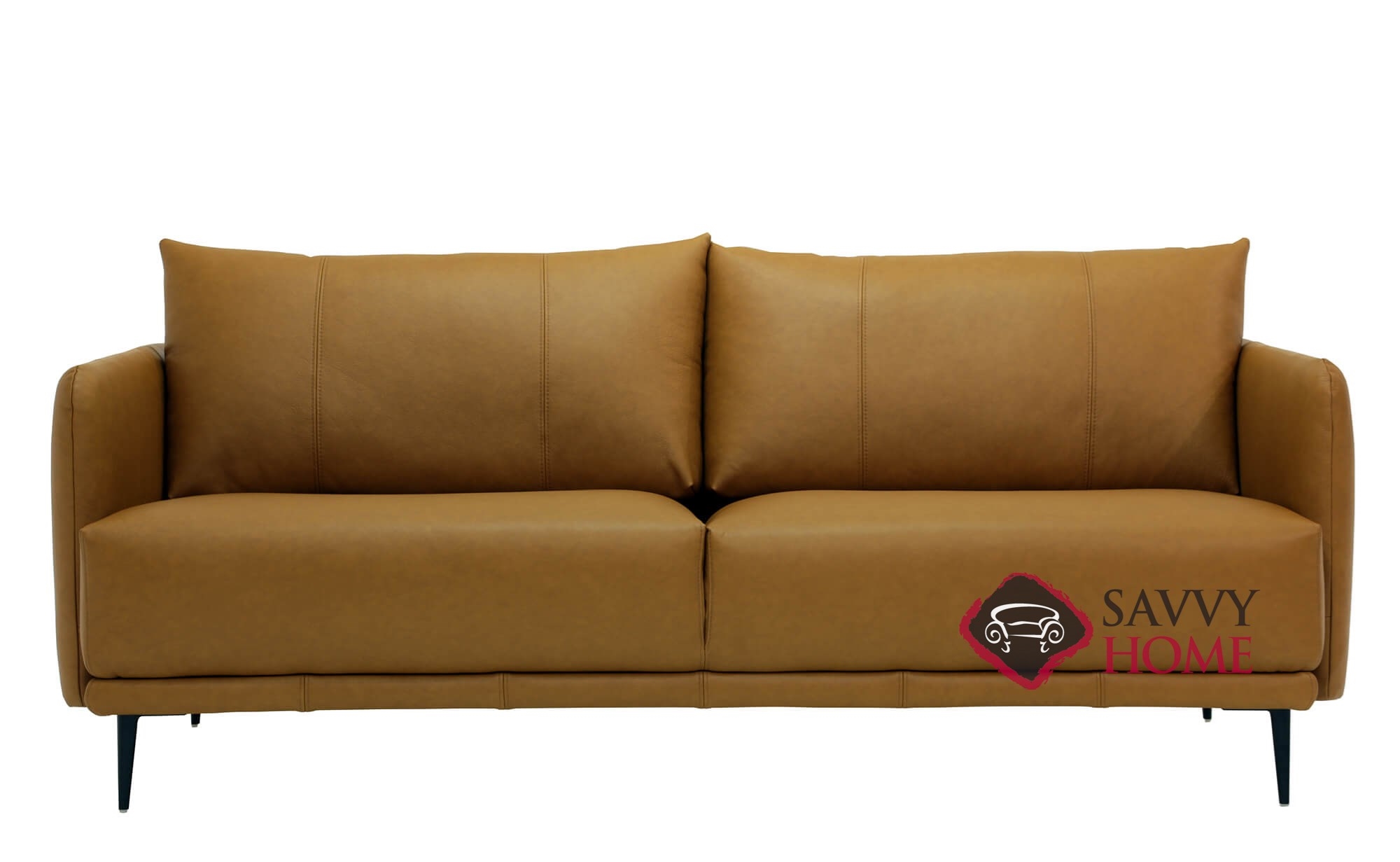 matera collection brown leather stationary sofa